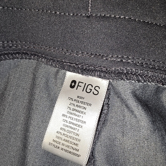 NWOT FIGS Technical Collection Gray Jogger Scrub Pants Women's XXL P Short - Picture 6 of 7